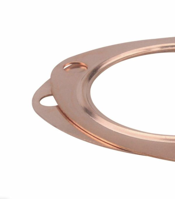 2 x 2.5” Inch Copper Header Exhaust Collector Gaskets Flanges Universal 3 Bolt Discount