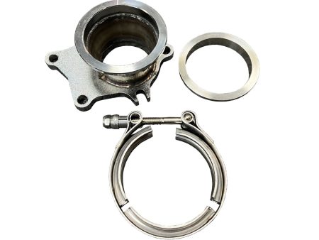 Turbo Exhaust Flange to 3  Conversion Adapter V Band Flange Clamp T3 T4 5 Bolt Supply