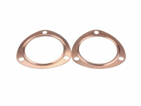 2 x 2.5” Inch Copper Header Exhaust Collector Gaskets Flanges Universal 3 Bolt Discount