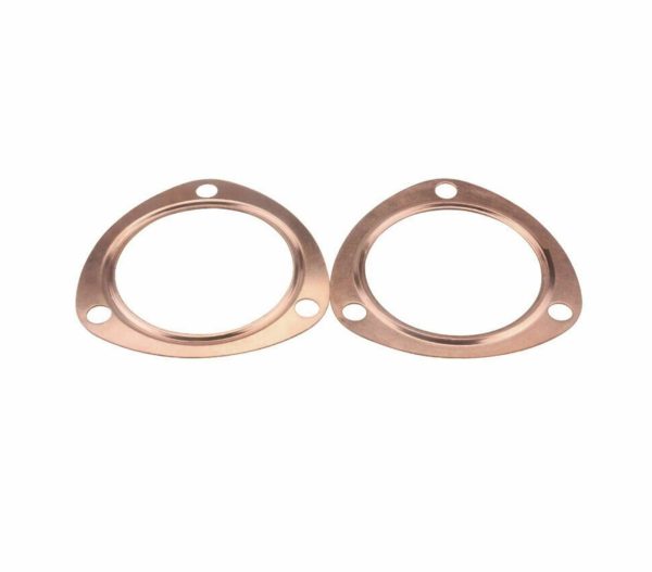 2 x 2.5” Inch Copper Header Exhaust Collector Gaskets Flanges Universal 3 Bolt Discount