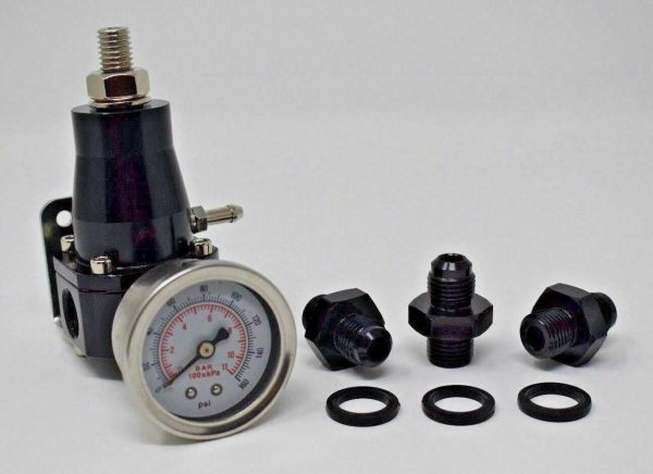 Aero 13130 30-70Psi Fuel Pressure Regulator Motive Gauge EFI Bypass An6 Fpr Sale