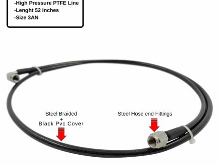 Universal Engine Turbo Charger Oil Feed Line Stainless Steel Braided Hose 3AN Discount