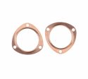 2 x 2.5” Inch Copper Header Exhaust Collector Gaskets Flanges Universal 3 Bolt Discount