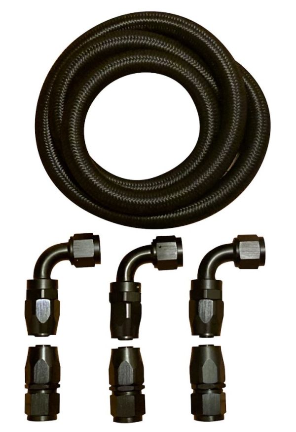 10AN 5 8  Fuel line Hose Fitting Kit Braided Nylon Stainless Steel Oil Gas 10FT Discount