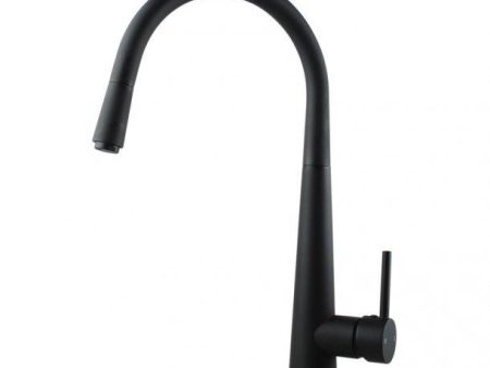 Round Black 360° Swivel Pull Out Kitchen Sink Mixer Tap Solid Brass Fashion