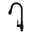 Round Black Vintage Pull Out Kitchen Sink Mixer Tap Discount