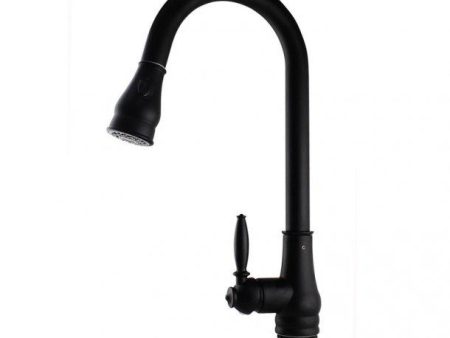 Round Black Vintage Pull Out Kitchen Sink Mixer Tap Discount